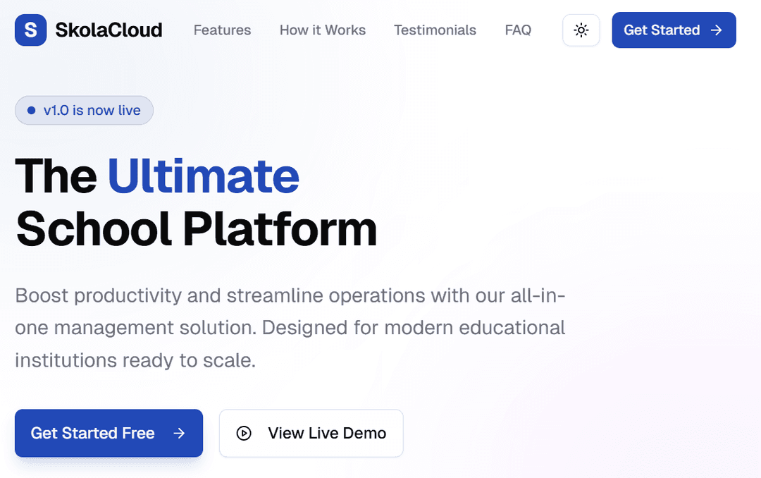 Skolacloud School Management System